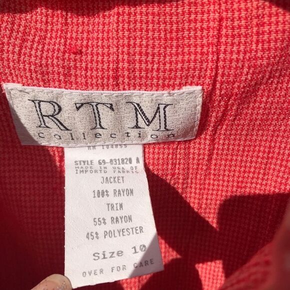 RTM Collection Womens Jacket Multicolor pink size 10 - Picture 4 of 5